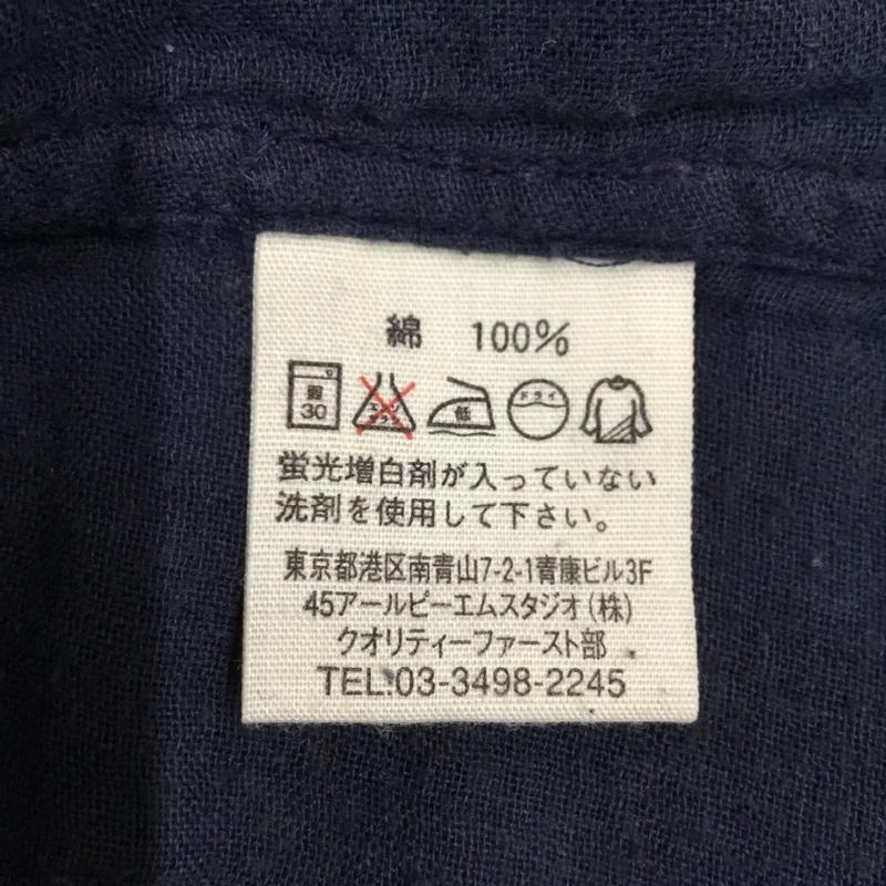 フォーティーファイブアールピーエム 45RPM シャツ、ブラウス 長袖 コットン ガーゼ 3 チェック 紺 / ネイビー / X 緑 / グリーン / X 橙 / オレンジ / メンズ USED 古着 中古 10118962