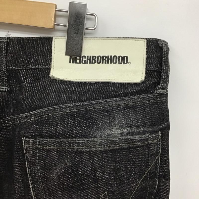 ネイバーフッド NEIGHBORHOOD パンツ デニム、ジーンズ デニムパンツ ワイドパンツ カジュアルパンツ M 無地 黒 / ブラック /  メンズ USED 古着 中古 10125597
