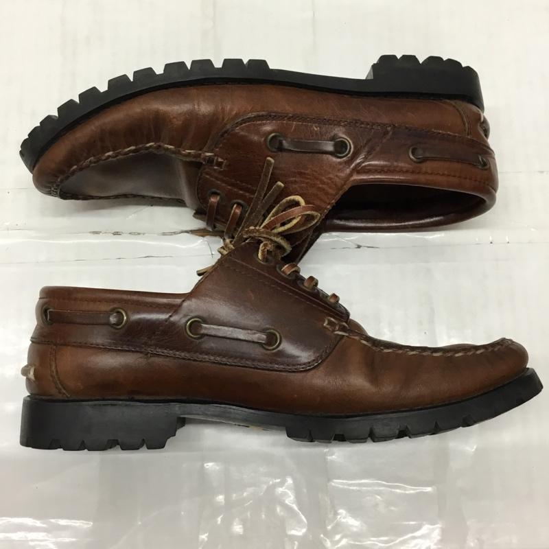 ウルウ゛ァリン WOLVERINE 革靴 革靴 デッキシューズ 6.5 無地 茶 / ブラウン / メンズ USED 古着 中古 10118913