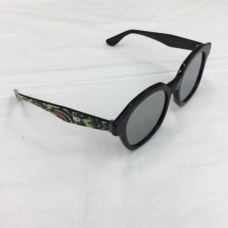 アベイシングエイプ A BATHING APE めがね・サングラス サングラス SHARK EYEWEAR シャーク サングラス アベイシングエイプ 総柄 X カモフラージュ柄・迷彩 黒 / ブラック / メンズ USED 古着 中古 10120972