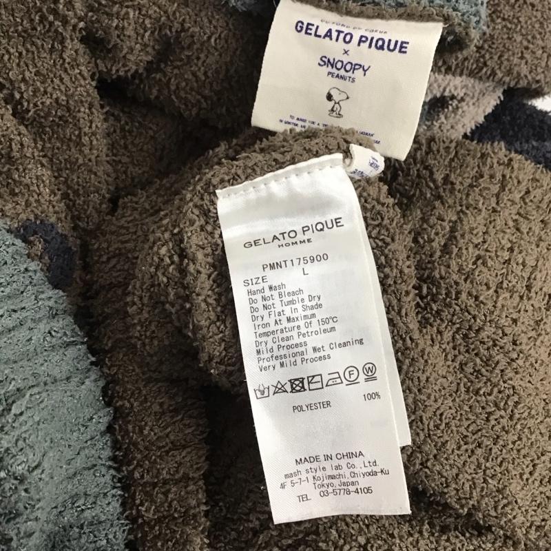ジェラートピケ gelato pique ウェア ウェア PMNT175900 HOMME PEANUTS SNOOPYコラボ ルームウェア チャーリーブラウン L キャラクター 茶 / ブラウン / メンズ USED 古着 中古 10111068