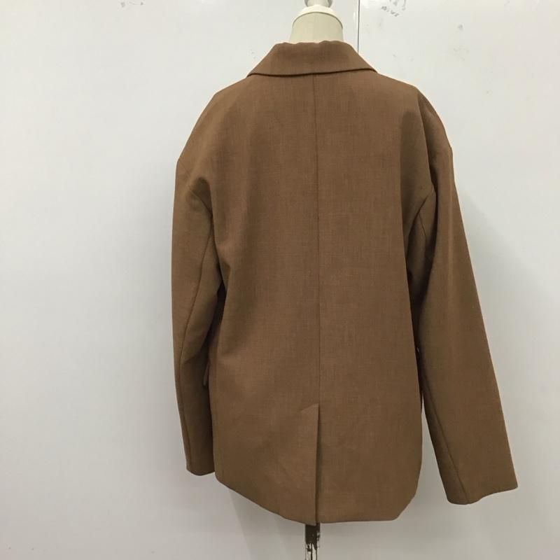 スライ SLY ジャケット、上着 ジャケット、ブレザー 010ESW30-0960 BOXY DOUBLE JACKET 1 無地 茶 / ブラウン / レディース USED 古着 中古 10123871