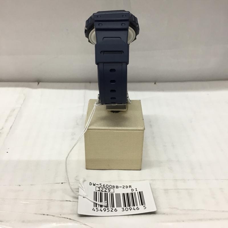 ジーショック G-SHOCK 腕時計 デジタル DW-5600RB 箱有 ロゴ、文字 紺 / ネイビー / メンズ USED 古着 中古 10106416