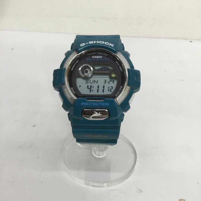 ジーショック G-SHOCK 腕時計 デジタル Love The Sea And The Earth 2012 イルカ クジラ モデル GWX-8900K ロゴ、文字 青 / ブルー / メンズ USED 古着 中古 10108208