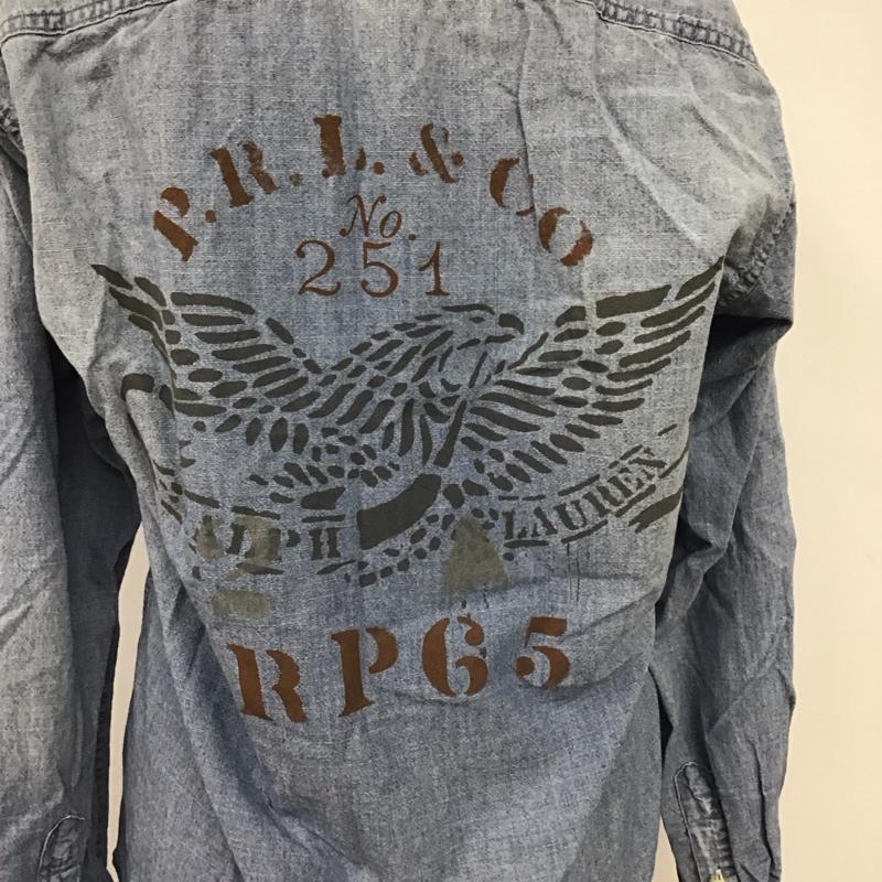 ポロラルフローレン POLO RALPH LAUREN シャツ、ブラウス 長袖 長袖シャツ カラーシャツ ポケットシャツ 長袖カットソー XS 無地 インディゴ / インディゴ / レディース USED 古着 中古 10115990