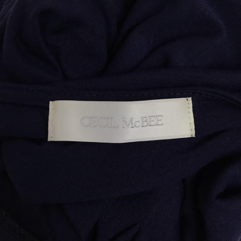 セシルマクビー CECIL McBEE カットソー 七分袖 M 無地 紺 / ネイビー /  レディース USED 古着 中古 10114011