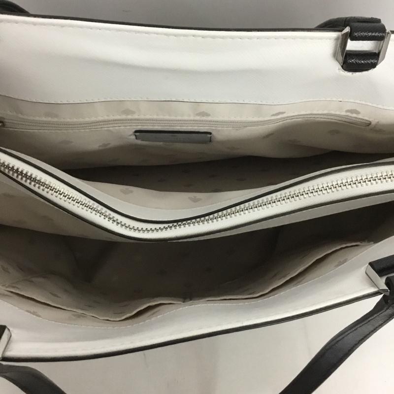 ケイトスペード Kate Spade トートバッグ トートバッグ WKRU7098 ステイシー カラーブロック ラップトップトート ロゴ、文字 白 / ホワイト / X 黒 / ブラック / X 灰 / グレー / レディース USED 古着 中古 10124631