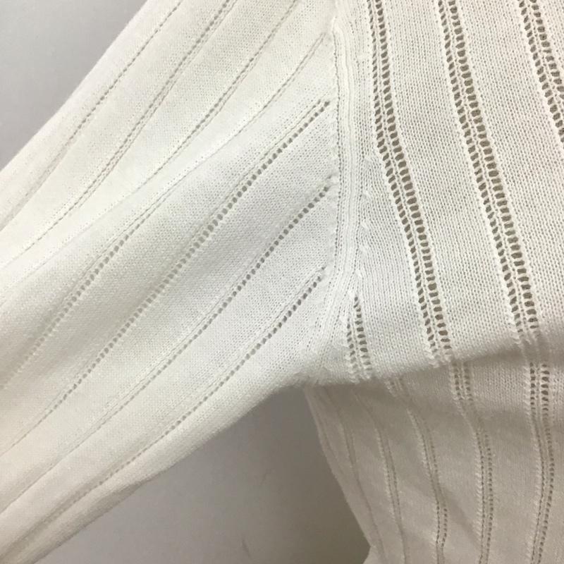 ブルーレーベル・クレストブリッジ BLUE LABEL CRESTBRIDGE カーディガン 長袖 長袖カーディガン 長袖カットソー ノーカラージャケット 前開カーディガン 38 無地 白 / ホワイト / レディース USED 古着 中古 10107358