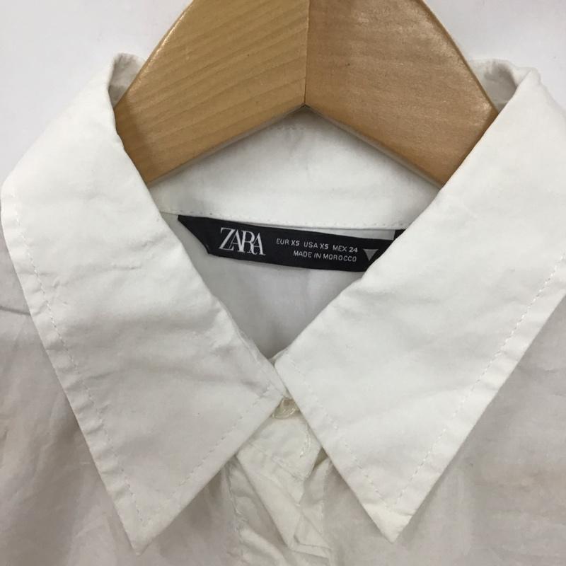 ザラ ZARA シャツ、ブラウス 半袖 XS 無地 白 / ホワイト / レディース USED 古着 中古 10129401