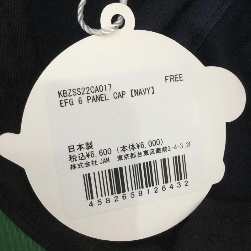 ケボズ KEBOZ 帽子 キャップ KBZSS22CA017 EFG 6 PANEL CAP FREE ロゴ、文字 紺 / ネイビー / メンズ USED 古着 中古 10124614
