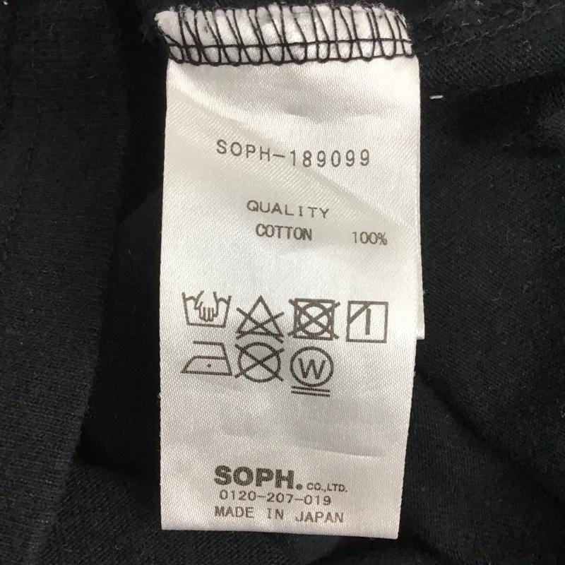 ソフネット SOPHNET. Tシャツ 半袖 L プリント X ロゴ、文字 黒 / ブラック / メンズ USED 古着 中古 10141110