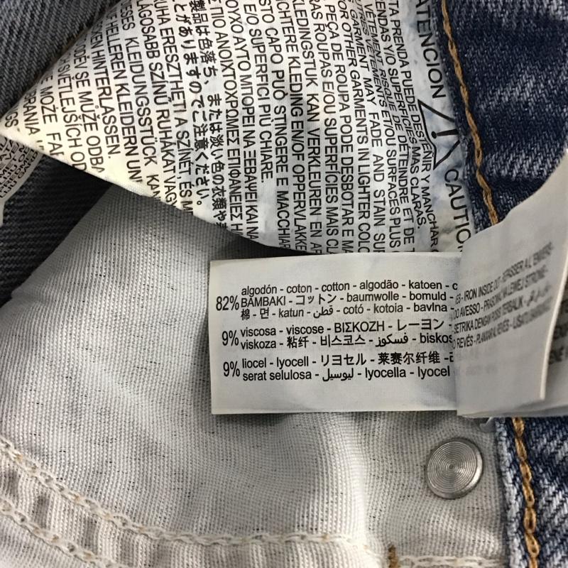 ザラ ZARA パンツ デニム、ジーンズ 36 無地 水色 / ライトブルー / レディース USED 古着 中古 10140243