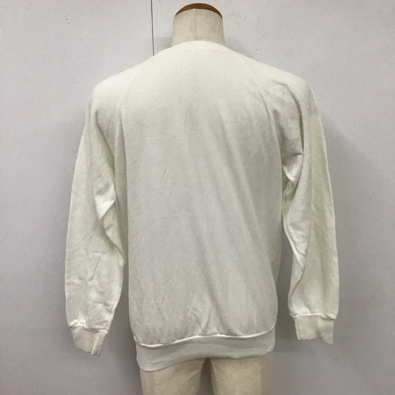 古着 USED トレーナー 長袖 スウェット裏起毛 プリント 白 / ホワイト /  メンズ USED 古着 中古 10116824