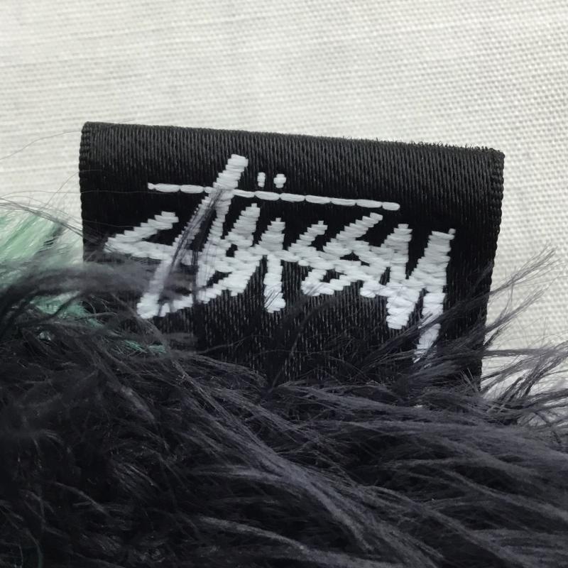 ステューシー STUSSY ニット、セーター 長袖 HAIRY Stripe CREW Sweater M ボーダー柄 黒 / ブラック / X 緑 / グリーン / メンズ USED 古着 中古 10138292