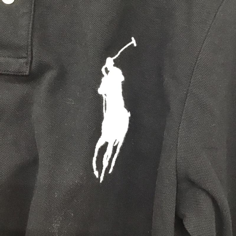 ポロラルフローレン POLO RALPH LAUREN ポロシャツ 長袖 長袖ポロシャツ 長袖カットソー カラーシャツ M ロゴ、文字 黒 / ブラック / メンズ USED 古着 中古 10130736