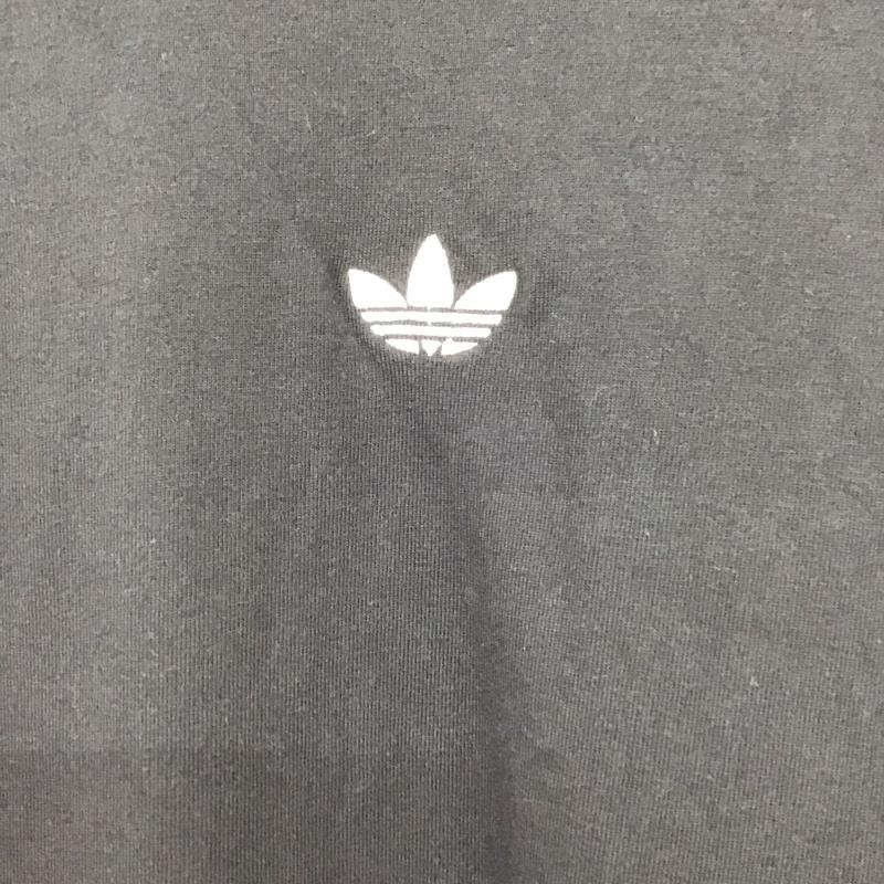 アディダス adidas Tシャツ 半袖 半袖カットソー プリントTシャツ クルーネックカットソー XL ロゴ、文字 黒 / ブラック / メンズ USED 古着 中古 10137635