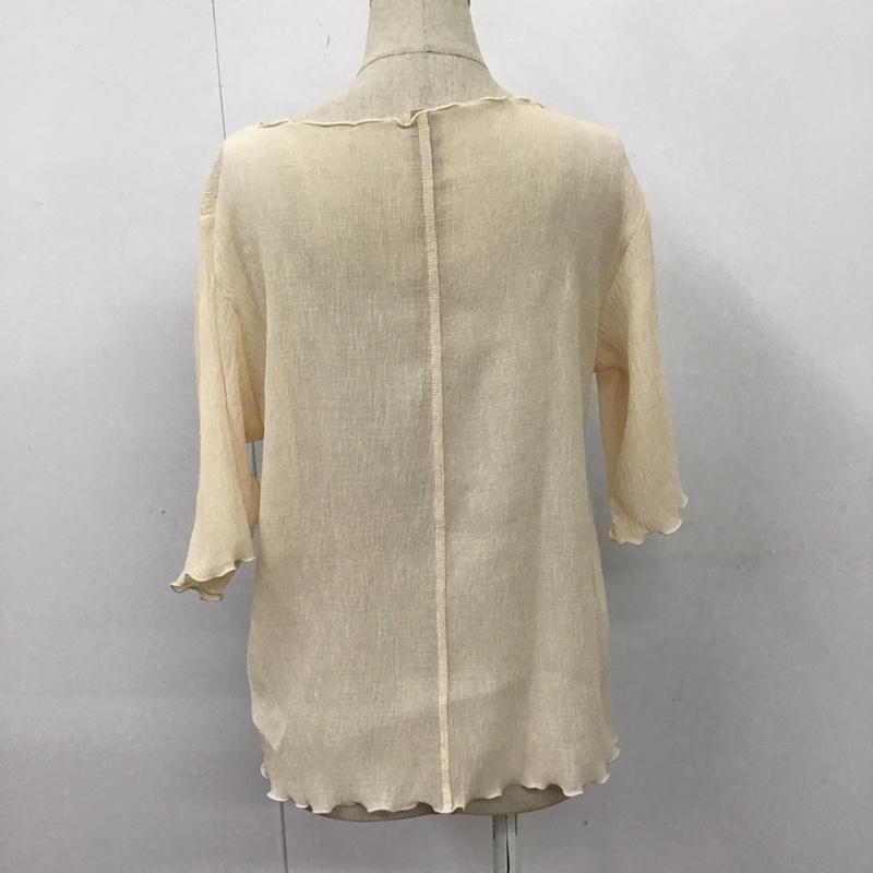 エヘカソポ ehka sopo カットソー 半袖 1209086 シアー FREE 無地 アイボリー / アイボリー /  レディース USED 古着 中古 10108195