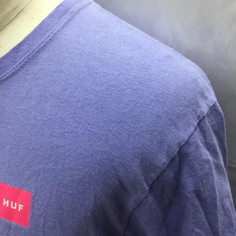 ハフ HUF Tシャツ 半袖 半袖カットソー プリントTシャツ クルーネックカットソー M ロゴ、文字 紫 / パープル /  メンズ USED 古着 中古 10112306