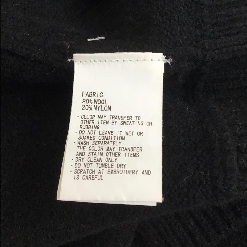ステューシー STUSSY ニット、セーター 長袖 クルーネック XL ロゴ、文字 黒 / ブラック / メンズ USED 古着 中古 10111866