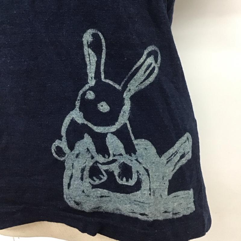 フォーティーファイブアールピーエム 45RPM Tシャツ 半袖 うさぎ クルーネック 1 ワンポイント インディゴ / インディゴ / レディース USED 古着 中古 10112627