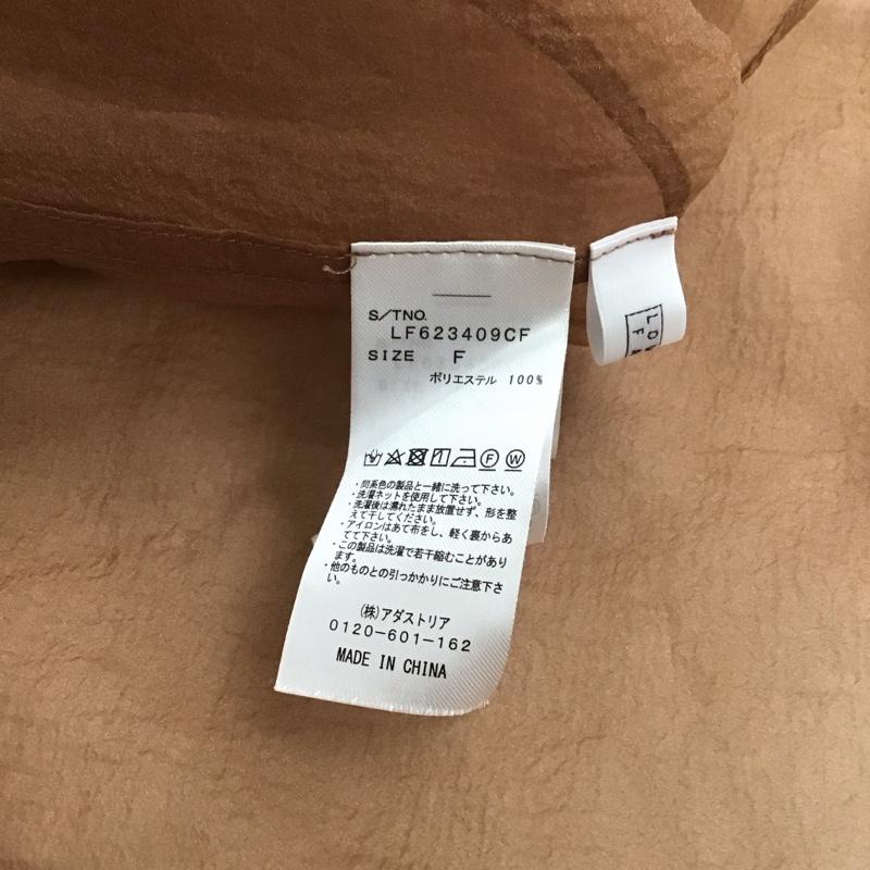 ローリーズファーム LOWRYS FARM シャツ、ブラウス 長袖 長袖シャツ ノーカラーシャツ シースルーシャツ FREE 無地 茶 / ブラウン / レディース USED 古着 中古 10126910