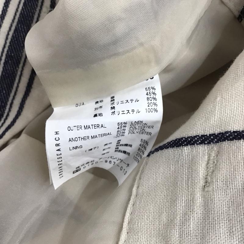 アイテムズ アーバンリサーチ ITEMS URBAN RESEARCH パンツ サルエルパンツ IT15-24A007 リネンストライプパンツ FREE ストライプ アイボリー / アイボリー / X 紺 / ネイビー / レディース USED 古着 中古 10112149