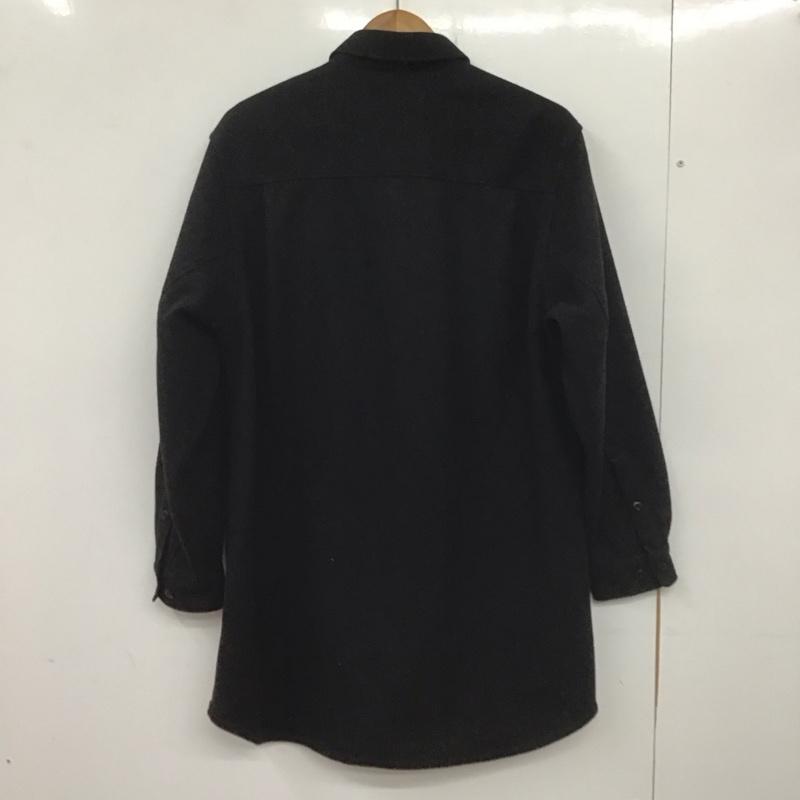 ジーユー GU ジャケット、上着 ジャケット、ブレザー 331-338422 長袖コートジャケット カラーシャツジャケット アウター M ロゴ、文字 黒 / ブラック / メンズ USED 古着 中古 10139709