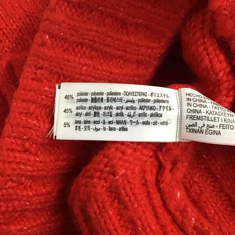 ザラ ZARA ニット、セーター 長袖 9598 189 600 ポケット付き M 無地 赤 / レッド /  レディース USED 古着 中古 10115069