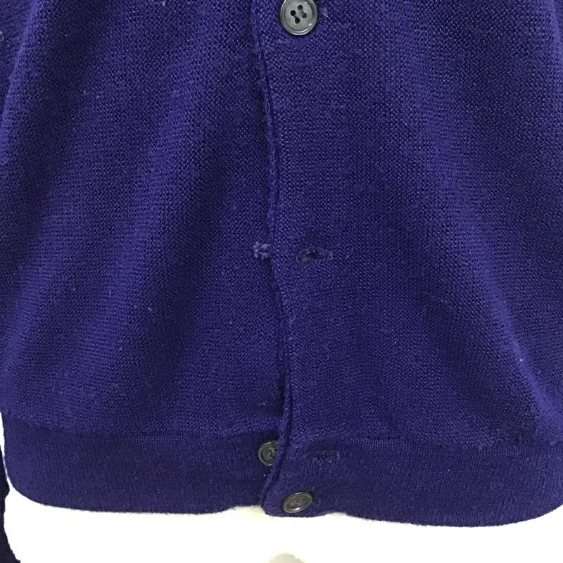 ラコステ LACOSTE カーディガン 長袖 長袖カーディガン 長袖カットソー ノーカラージャケット 前開カーディガン ロゴ、文字 紺 / ネイビー / メンズ USED 古着 中古 10124774