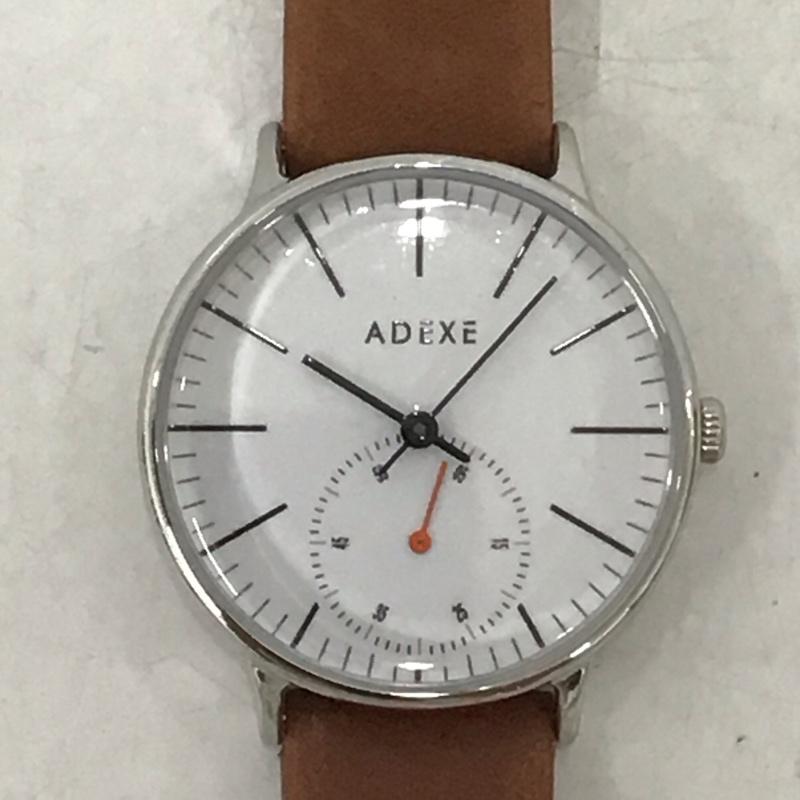 アデクス ADEXE 腕時計 アナログ(クォーツ式) 1870A-03 レザーベルト 箱有 ロゴ、文字 茶 / ブラウン / レディース USED 古着 中古 10134435