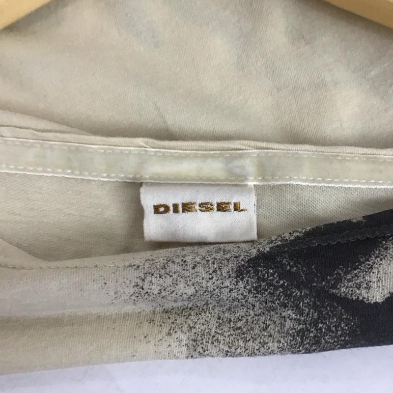 ディーゼル DIESEL カットソー 七分袖 S ロゴ、文字 ベージュ / ベージュ / レディース USED 古着 中古 10130606