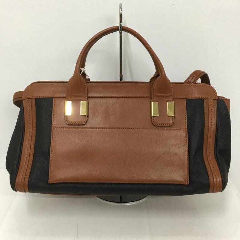 クロエ Chloe ハンドバッグ ハンドバッグ 3S0161-703 トートバッグ ショルダーバッグ 2WAY ロゴ、文字 茶 / ブラウン / X 黒 / ブラック / レディース USED 古着 中古 10125914