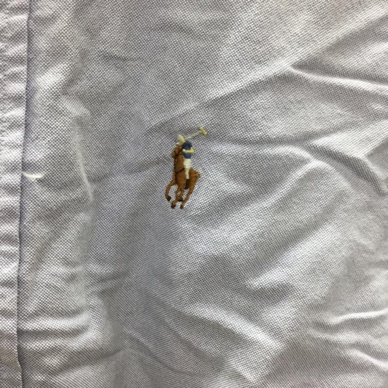 ラルフローレン RALPHLAUREN シャツ、ブラウス 長袖 ボタンダウンシャツ 2 無地 水色 / ライトブルー / レディース USED 古着 中古 10110621