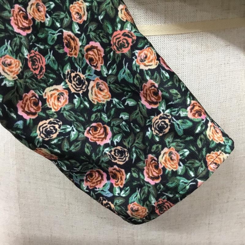 ザラ ZARA カットソー 長袖 8510 756 800 ショート丈 スクエアネック フロントホック M 花柄 マルチカラー / マルチカラー /  レディース USED 古着 中古 10107453