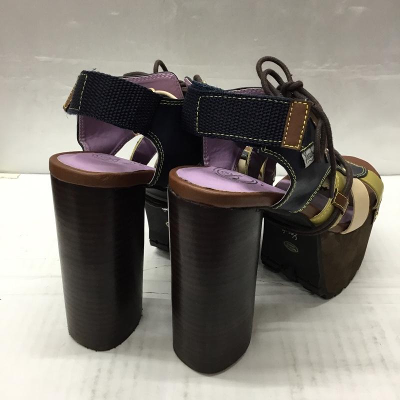 ヨースケ YOSUKE サンダル サンダル 2601028 厚底 プラットフォーム 24.5cm 24.5cm 無地 茶 / ブラウン / X 紺 / ネイビー / X ベージュ / ベージュ / X カーキ / カーキ / レディース USED 古着 中古 10109204