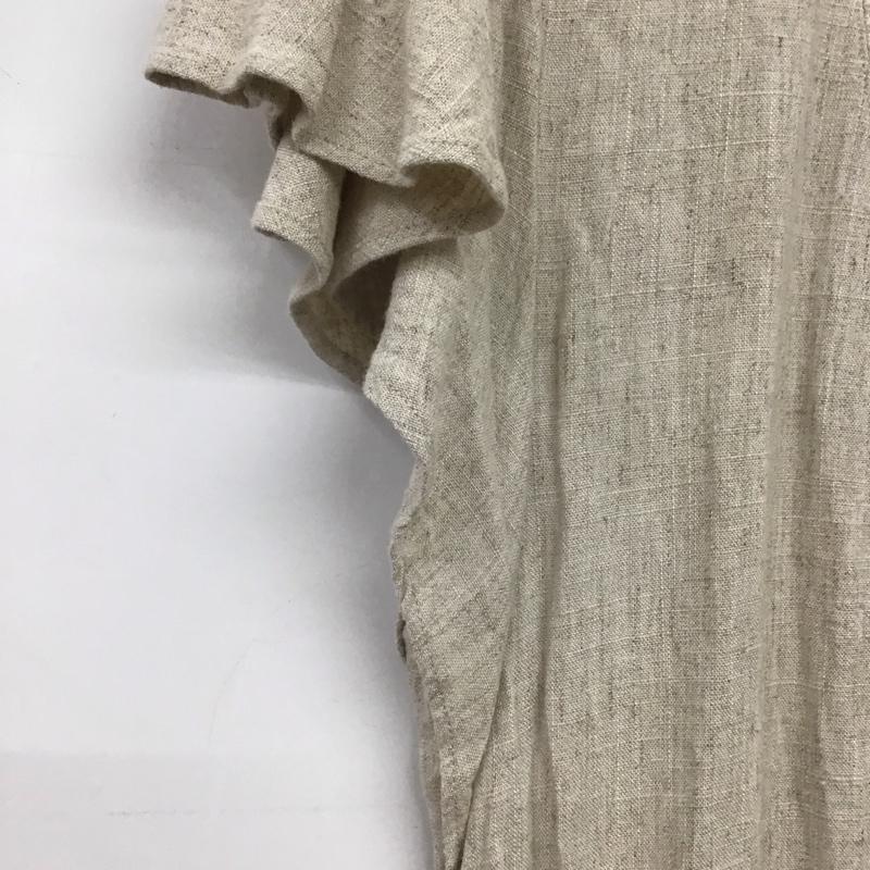 ザラ ZARA ワンピース ロングスカート 半袖ロングワンピース フレアスカート 前ボタン L 無地 ベージュ / ベージュ / レディース USED 古着 中古 10134322