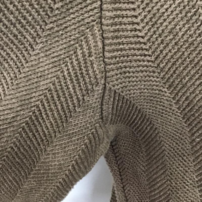 チャップス CHAPS ニット、セーター 長袖 長袖ニットカットソー ニット セーター クルーネックニット XXL ストライプ 茶 / ブラウン / メンズ USED 古着 中古 10124601