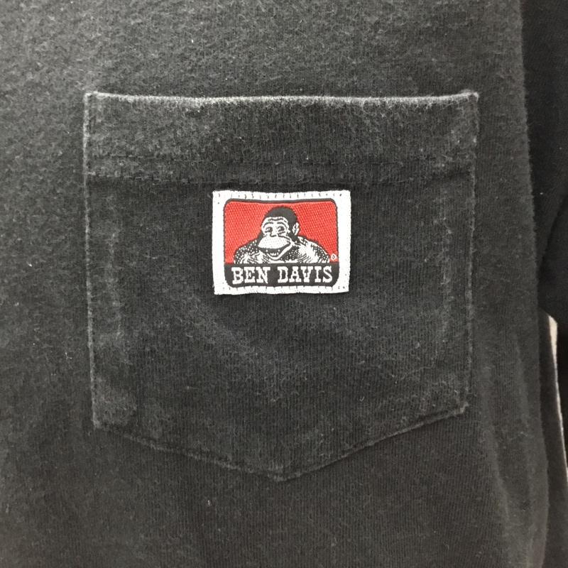 ベンデイビス BEN DAVIS Tシャツ 半袖 半袖カットソー プリントTシャツ クルーネックカットソー L ロゴ、文字 黒 / ブラック /  メンズ USED 古着 中古 10113280