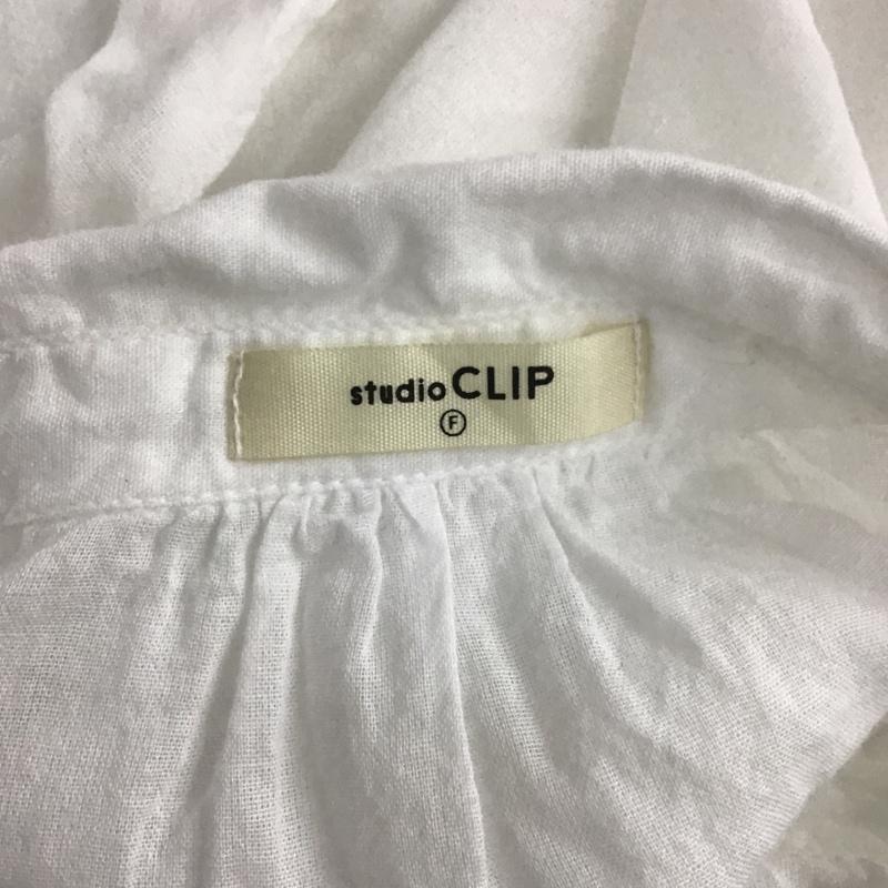 スタディオクリップ studio CLIP シャツ、ブラウス 半袖 FREE 無地 白 / ホワイト / レディース USED 古着 中古 10106159