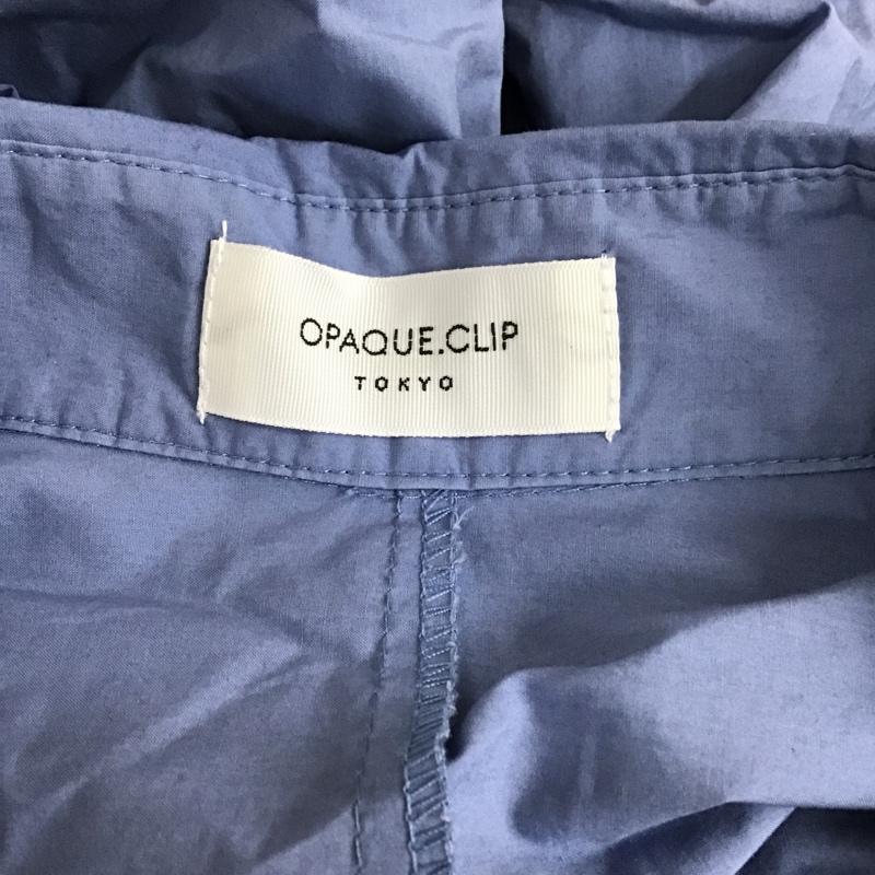 オペークドットクリップ OPAQUE.CLIP シャツ、ブラウス 長袖 M 無地 水色 / ライトブルー / レディース USED 古着 中古 10105887