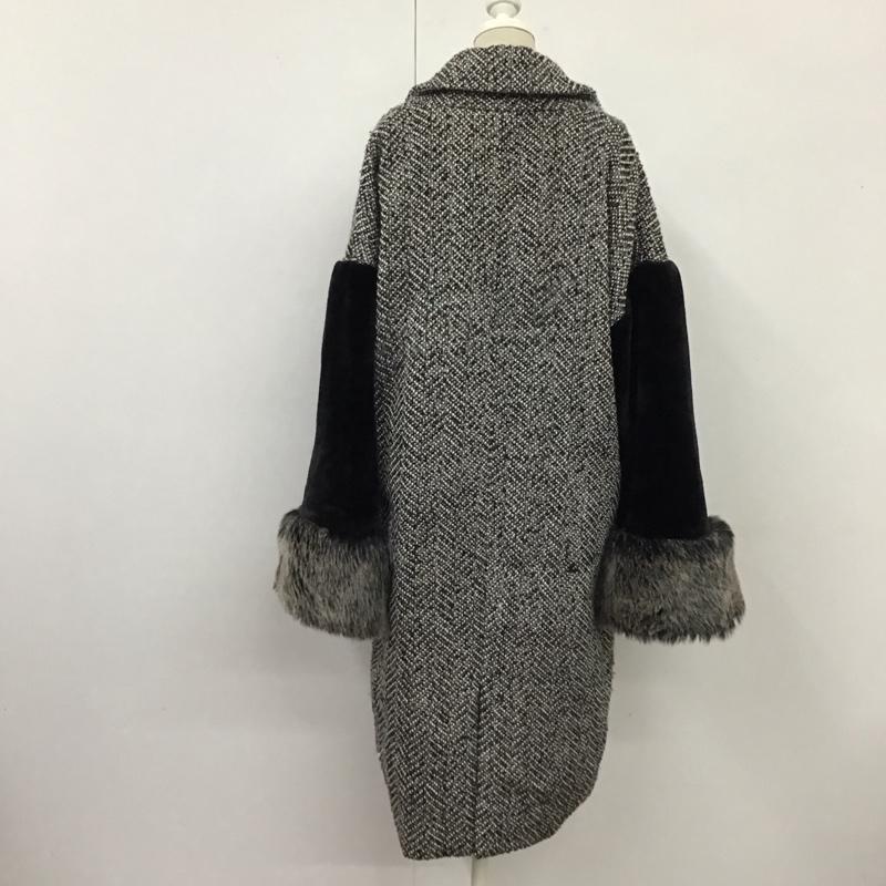 アンビー ENVYM コート コート一般 1172-010091 ファースリーブコート ロング丈 FREE 黒 / ブラック / レディース USED 古着 中古 10114644