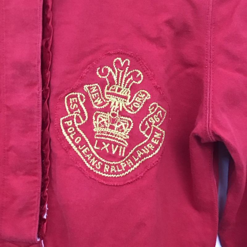 ポロジーンズ Polo Jeans Co. カットソー 長袖 KK-WJ-HM-2036 ラガーシャツ RALPH LAUREN M ロゴ、文字 赤 / レッド / レディース USED 古着 中古 10133552