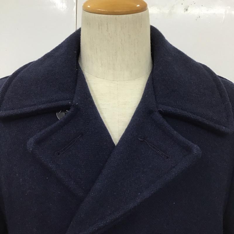 ショット schott コート コート一般 ピーコート アウター ダブルジャケット 40 無地 紺 / ネイビー / メンズ USED 古着 中古 10110375