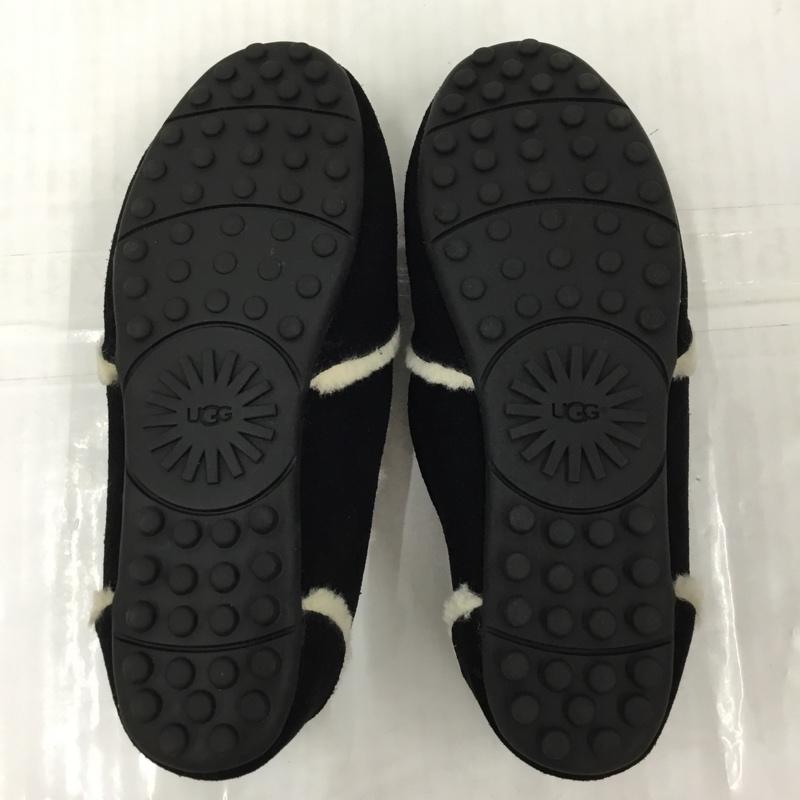 アグ UGG カジュアルシューズ カジュアルシューズ 1020029 HAILEY ヘイリー モカシン 24cm 箱有 24.0cm ワンポイント 黒 / ブラック / X 白 / ホワイト / レディース USED 古着 中古 10105722