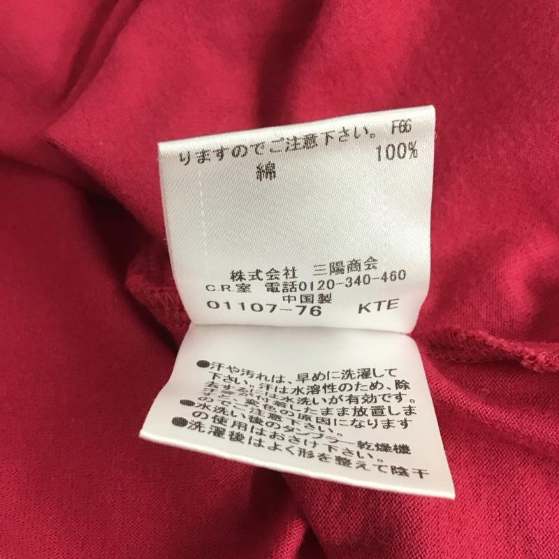 バーバリーブラックレーベル BURBERRY BLACK LABEL Tシャツ 半袖 半袖カットソー プリントTシャツ Vネックカットソー 2 ロゴ、文字 マゼンタ / マゼンタ / メンズ USED 古着 中古 10142407
