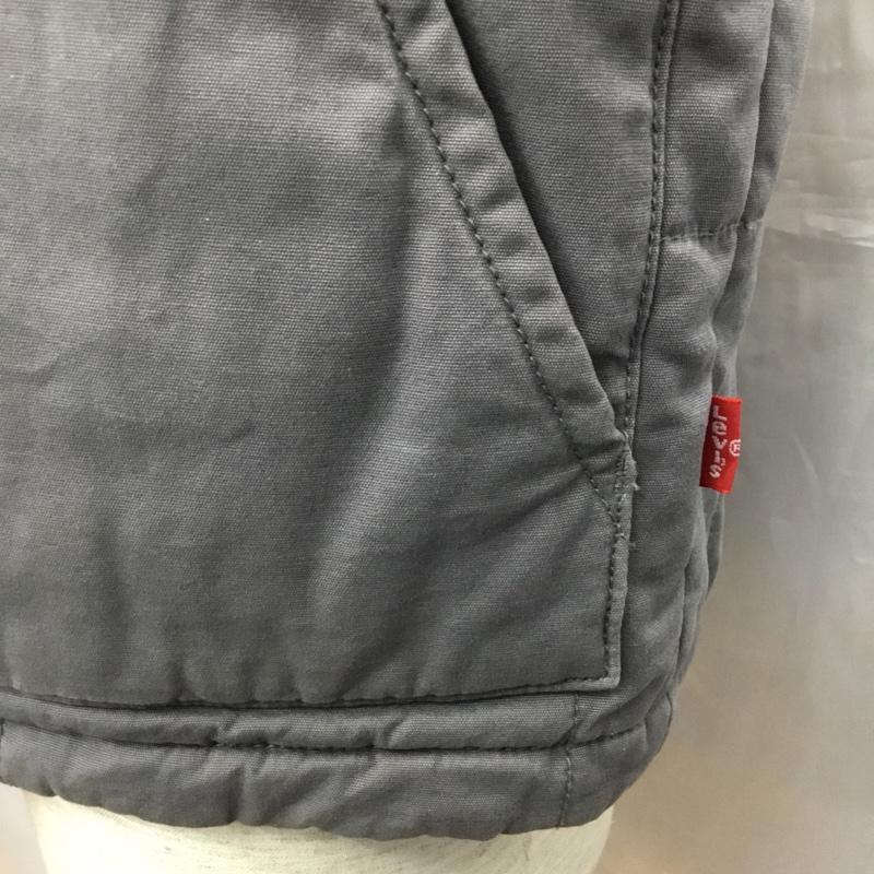 リーバイス Levi s ベスト ベスト 前ボタンベスト ダウンベスト ノースリーブ M 無地 灰 / グレー / メンズ USED 古着 中古 10116679