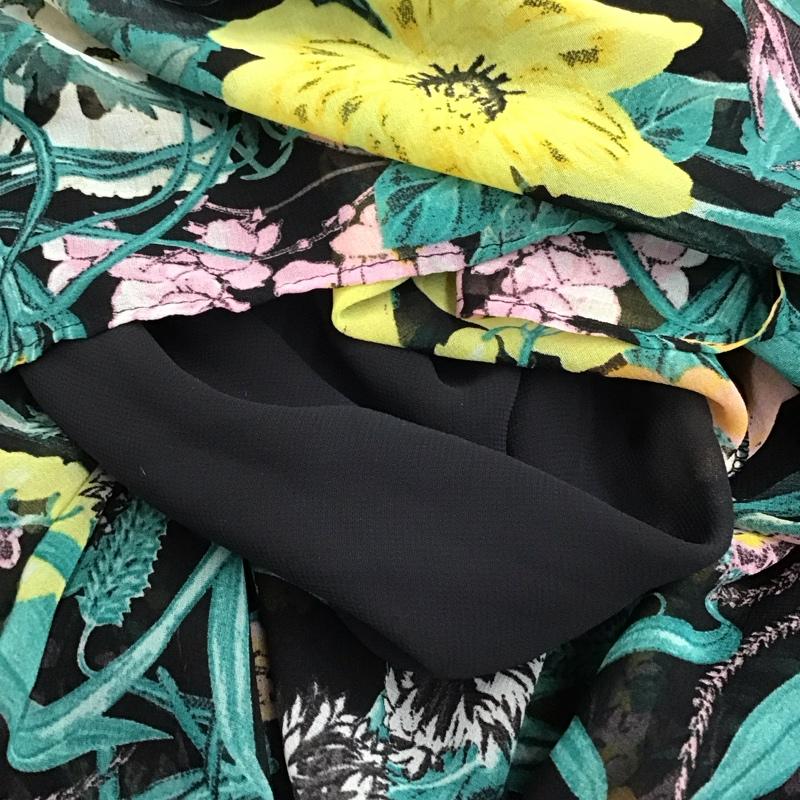 ザラ ZARA ワンピース ロングスカート ロングワンピース ノースリーブワンピース フレアスカート L プリント マルチカラー / マルチカラー / レディース USED 古着 中古 10134123