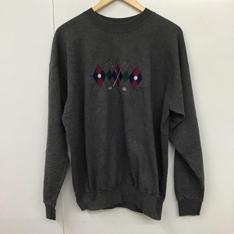 古着 USED トレーナー 長袖 L 無地 チャコールグレー / チャコールグレー / メンズ USED 古着 中古 10130159