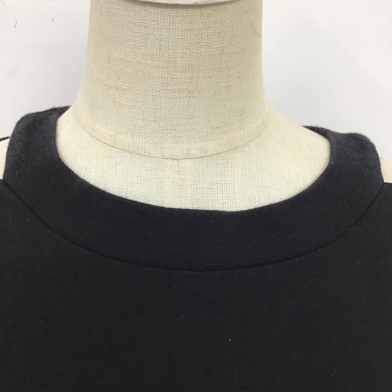 スライ SLY カットソー 半袖 030ESA80-5590 NECK W OPEN OVERSIZE TSH FREE 無地 黒 / ブラック /  レディース USED 古着 中古 10109699