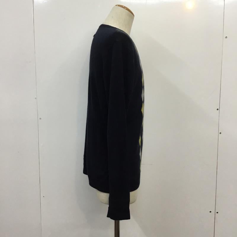 アーバンリサーチ URBAN RESEARCH ニット、セーター 長袖 Vネック アーガイル柄 38 紺 / ネイビー / メンズ USED 古着 中古 10040985